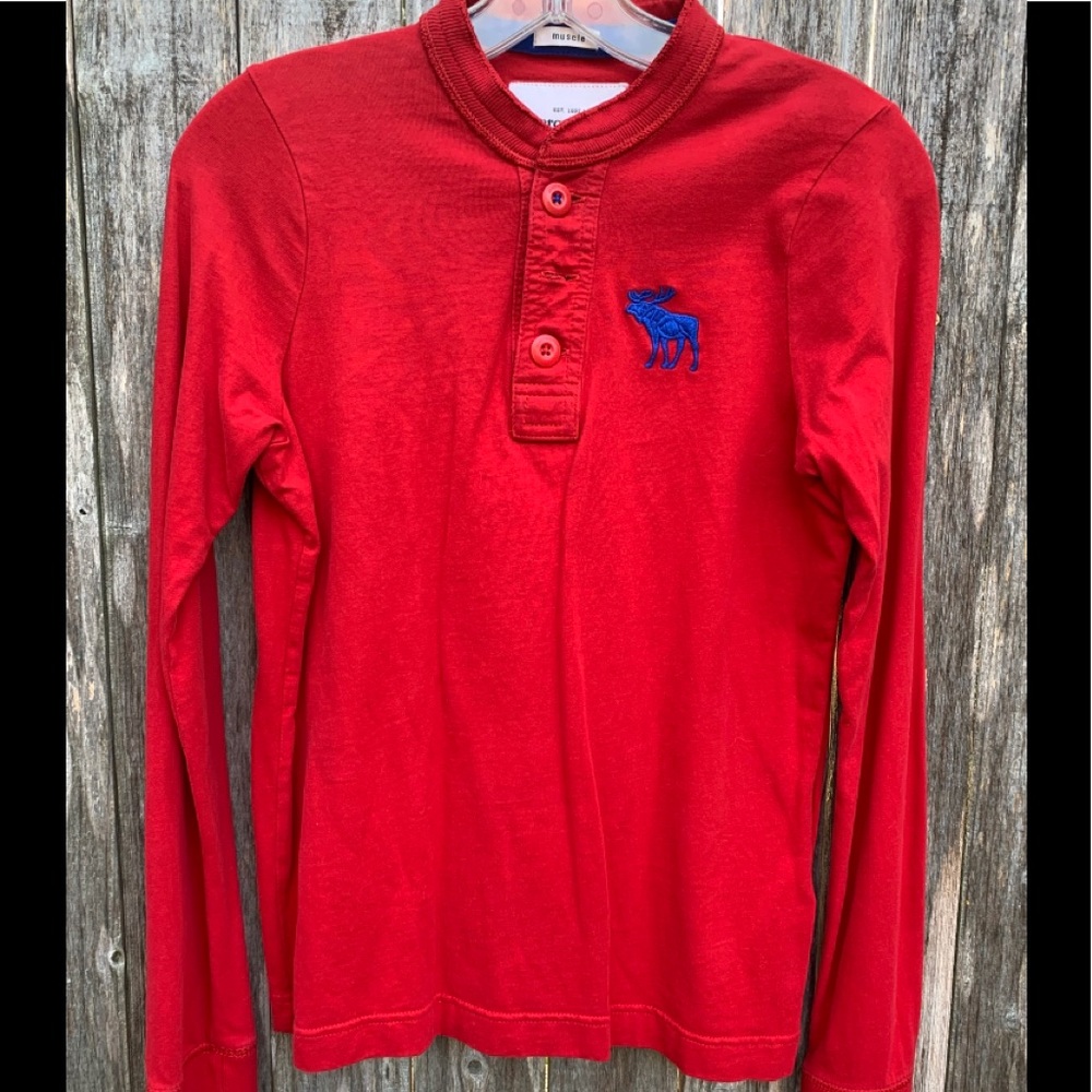 Abercrombie Kids Red Henley Shirt